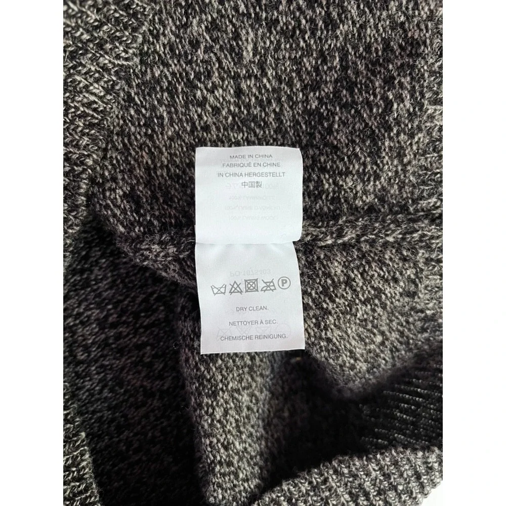 J. Crew Men's Lambswool V-Neck Slim Fit Sweater Gray Pullover Knit size large